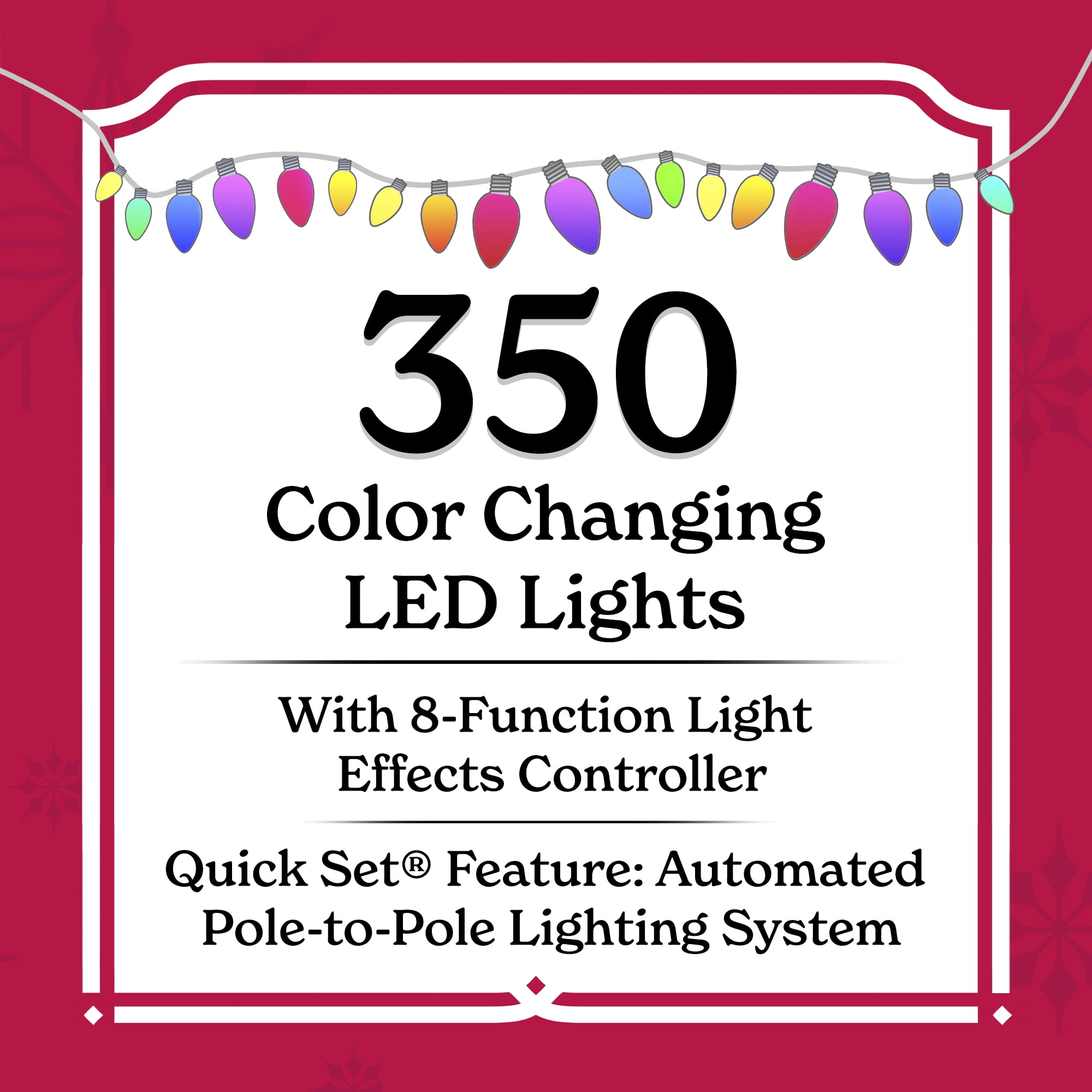 7’ Pre-Lit Duncan Fir Artificial Christmas Tree, Color-Changing LED Lights with Quick Set, by Holiday Time
