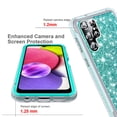 thumbnail image 5 of Samsung Galaxy S22 Ultra 5G Case, Circlemalls 12 Feet Drop Proof Phone Cover With Glitter Spot Diamond-Teal, 5 of 5
