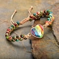 thumbnail image 2 of BZH Boho-Chic Adjustable Heart Chakra Bracelets with Colorful Natural Stones - Perfect for Yoga & Meditation, Bracelets for Women, 2 of 13