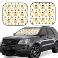 thumbnail image 2 of Daiia Bees and Flowers 2PCS Car Windshield Sun Shade, Foldable Sun Shield for Car Front Window, Auto Sun Blocker Visor Protector Universal for Truck SUV Pickup-Large, 2 of 7