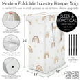 thumbnail image 5 of Sweet Jojo Designs Boho Rainbow Pink Yellow and Beige Foldable Laundry Hamper with Handles, 5 of 6