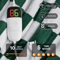 thumbnail image 4 of Heated Electric Blanket Throw OCTROT 50x60cm Dark Green, 4 of 7