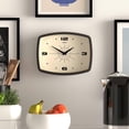 thumbnail image 3 of Reloj de pared JONES CLOCKS® Movie Retro 25,5 x 19,5 cm, color marrón moca, 3 of 7