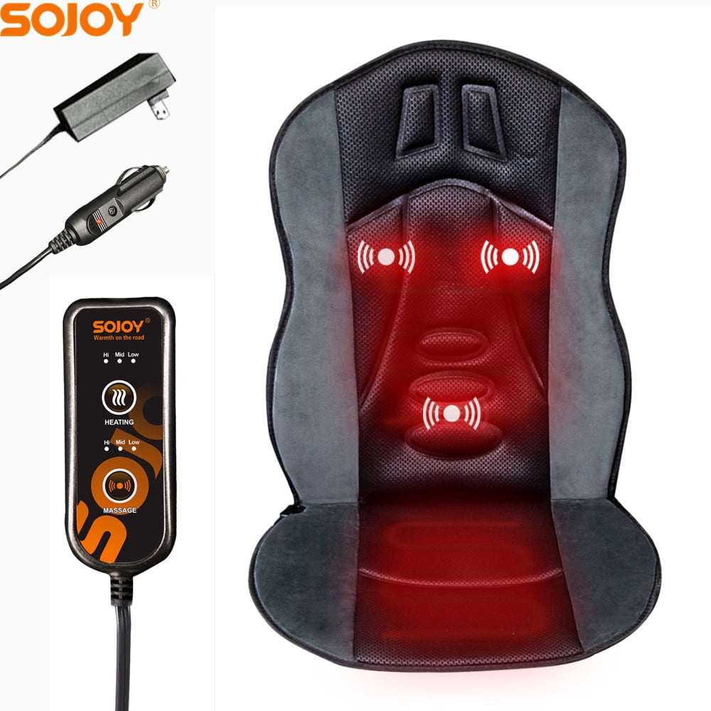 Sojoy Car Seat Massage Cushion 3 Vibrating Nodes to Release Stress and