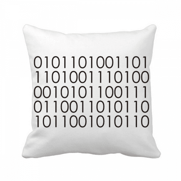 Programmer Binary System World Throw Pillow Sleeping Sofa Cushion Cover