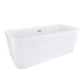thumbnail image 6 of Groda 63" x 30" Acrylic Flatbottom Soaking Bathtub in White with Drain/Overflow, 6 of 13