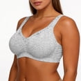 thumbnail image 6 of Women's Lace Bras,Plus Size Wireless Full Cup Wide Shoulder Straps Comfort Support No‑Underwire Bra for Bedtime Loungewear, 6 of 6
