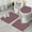 Black And Pink, variant on Black White Diamond Checkered Pattern Bathroom Rugs Sets 3 Piece,Toilet Cover Set,Absorbent Non Slip Bathroom Mats Sets with U-Shaped Contour Rug Toilet Rug Set