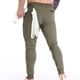 thumbnail image 3 of Pantalones largos para hombre, color liso, bolsillos, cremallera, cuerda, pantalones casuales, pantalones para hombre, 3 of 4