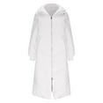thumbnail image 4 of UYISJ Women's Long Down Winter Coat Long Sleeve Puffer Hooded Over Knee Outwear Loose Solid Color Tops with Pocket S, 4 of 6