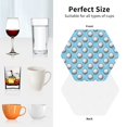thumbnail image 6 of Pofeuu Golf Balls 1 Print Coasters for Drinks, 4Pack PU Leather Coasters, Bar Drink Coasters for Tabletop Protection, Furniture from Damage-Hexagon, 6 of 6