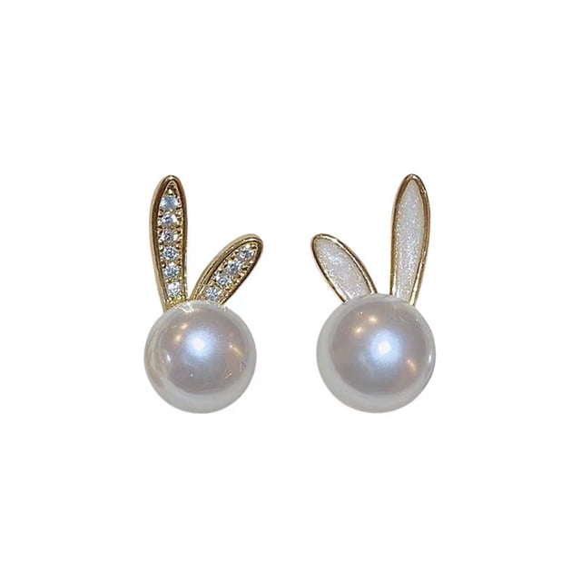 Aretes de perla Qarigey Hipoalergénico para Navidad Halloween Acción de gracias