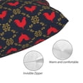 thumbnail image 3 of Pofeuu Red Rooster Print Polyester Microfiber Plush Pillowcases, Super Soft and Cozy Pillow Case Covers with Envelop Closure（Pillow core not included）-14"x20", 3 of 6