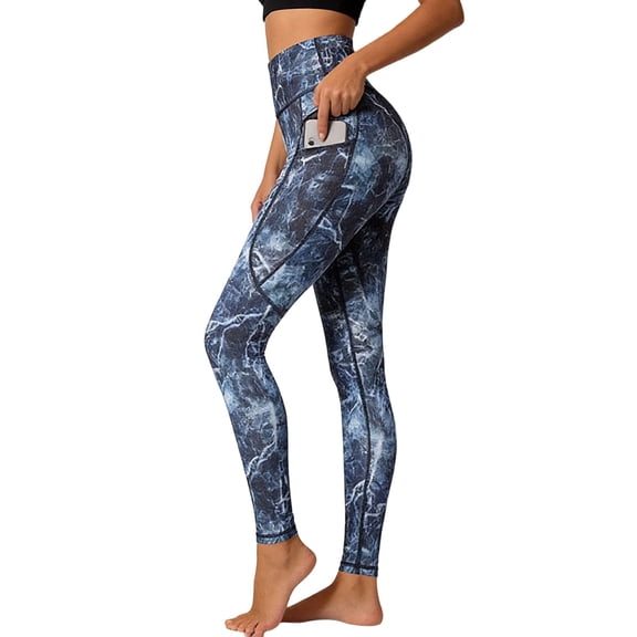 DHFJKG Yoga Leggings For Women With Pockets Tie Dye High Waisted Stretchy Buttery Soft Athletic Workout Pants