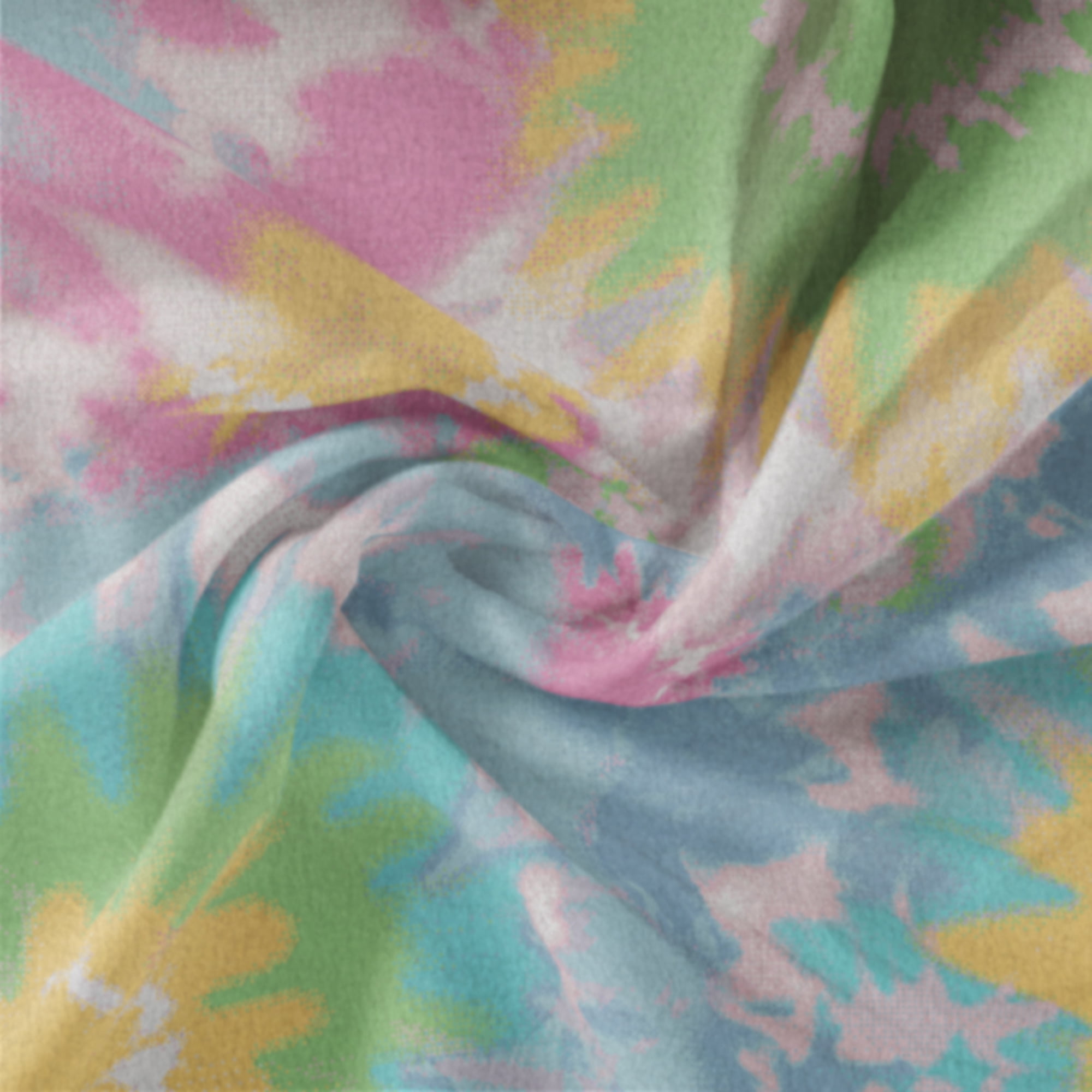 (2 pack) Mainstays 1.5 Yards 100% Polyester Lux Anti-pill Fleece Tie Dye, Multi-color, 60" Wide for Crafts