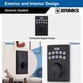 thumbnail image 5 of Brinks Electronic Keypad Single Cylinder Deadbolt Lock, Matte Black Finish, 5 of 12