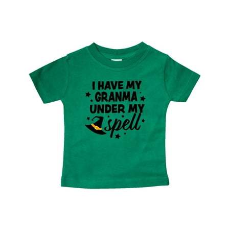 

Inktastic I Have My Granma Under My Spell with Cute Witch Hat Gift Baby Boy or Baby Girl T-Shirt