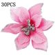 thumbnail image 3 of 30 piezas de flores decorativas navideñas, decoración de copos de nieve, flores para decoraciones navideñas, árboles de Navidad, decoraciones para árboles artificiales, árbol de Navidad, corona, 3 of 6