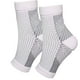 thumbnail image 1 of Calcetines para neuropatía, calcetines para pie, soporte de arco para mujeres y hombres, soporte de compresión para tobillo (grande/extragrande, blanco), 1 of 5