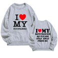 thumbnail image 1 of WEAIXIMIUNG Chandails en Molleton pour Femmes Zip Saint-Valentin Manches Longues Graphique Imprimé Pull Chandails en Molleton Blouse Chandails en Molleton Top, 1 of 4