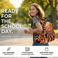 thumbnail image 6 of Kuiaobaty Basketball Print Backpack for Kids Boys Ice Cream Print School Bag with Side Pockets 17 Inch Backpack Bookbag for School, Orange, 6 of 7