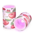 thumbnail image 7 of Yayeee Flameless Candles with Remote Flickering Battery Operated Multi Color Changing, White Apple Pattern, 7 of 7