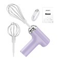 thumbnail image 1 of Hyasfey Electric Egg Beater Mixer 3-Speed Control Interchangeable Stirring Rods Cordless Handheld Milk Whisk Portable Kitchen Tool for Whisking Cream Butter Cake Batter, 1 of 8