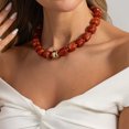 thumbnail image 2 of NICKSUN Colorful Chunky Necklaces for Women Trendy Multicolor Large Square Resin Beads Necklace Boho Chunky Statement Choker Necklaces Y2K Summer Jewelry, 2 of 8