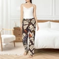 thumbnail image 5 of Uemuo Vector Butterflies Pattern Women's Wide Leg Palazzo Lounge Pants with Pockets Light Weight Loose Comfy Casual Pajama Pants-Small, 5 of 9