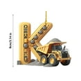 thumbnail image 3 of Beautynvta 26 Initial Letter Construction Vehicles Hanging Ornaments, Acrylic Christmas Alphabet Building Vehicle Pendant, Personalized Gifts Letter Hanging Ornament for Xmas Decor, K, 3 of 5