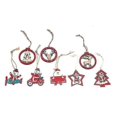 thumbnail image 5 of 8 piezas de adornos colgantes creativos para árbol de Navidad, forma de estrella, corazón de coche, adorno de madera para fiesta de Navidad, Año Nuevo 2022, 1 regalo de Papá Noel, 5 of 5
