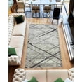 thumbnail image 4 of Aurora Modern Transitional Boho Vintage Area Rug Indoor for Living Room Color Grey Beige Cream Design 9917, 4 of 6