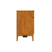 AFI Santa Fe Full Wood Murphy Bed Chest with 6 Mattress and Charger, Light Toffee