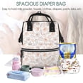 thumbnail image 5 of Kdxio Baby Diaper Backpack,Multi-Function Travel Backpack Nappy Bags,Nursing Bag, Fashion Mummy,Roomy Waterproof for Baby Care(Maple Leaves), 5 of 6