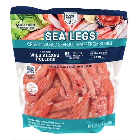Louis Kemp Sea Legs Imitation Crab Meat 24oz Ready to Eat Flake Style Protein