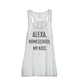 thumbnail image 1 of Alexa Homeschool My Kids Women's Fashion Sleeveless Flowy Racerback Workout Yoga Tank Top Sport Grey Medium, 1 of 3