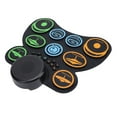 thumbnail image 1 of Almohadilla De Práctica De Batería Con Conector Para Auriculares, Pedales De Batería, 2 Uds., Altavoz, 9 Almohadillas, Almohadilla De Batería Electrónica Para Viajar, 1 of 7