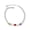 Multi, variant on Women's CZ Stone Ankle Bracelet, Minimal Anklets SIlver Plated, 5"+2" Inch Adjustable Size