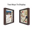 thumbnail image 5 of Muzilife 10x10 inch Shadow Box Picture Frame with Linen Board Deep Wood Glass Display Case, Walnut, 5 of 5