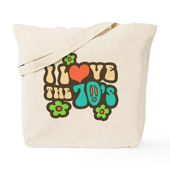 CafePress - I Love The 70'S Tote Bag - Unisex Canvas Tote Bag, Beige, 1-Piece