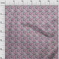 thumbnail image 2 of oneOone Cotton Flex Light Gray Fabric Leaves & Floral Artistic Sewing Material Print Fabric By The Yard 40 Inch Wide, 2 of 4