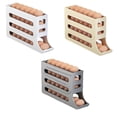 thumbnail image 3 of Dispensador de huevos, soporte para huevos rodante automático, caja organizadora, estante, almacenamiento para refrigerador, 30 huevos, promoción, 3 of 5