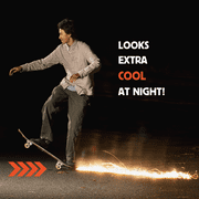 The Original Tail Devil - Make Your Skateboard Spark - Tail Devil Spark Plate - Black