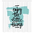 thumbnail image 3 of Ambesonne Saying Shower Curtain, Brush Strokes Inscription, 69"Wx75"L, Pale Blue and Black, 3 of 5