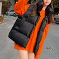 thumbnail image 2 of Women's Warm Puffer Vest Zipper Stand Collar Sleeveless Coat Padded Winter Gilet Jacket Outerwear with Pockets Ladies Clothes, 2 of 9