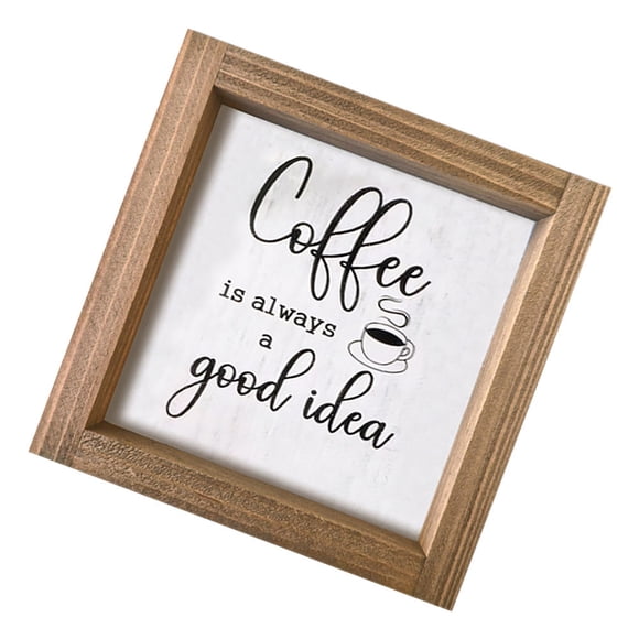 UPOUART Vintage Signs Decor Coffee Sign Plaque Wood Ambiance Enhancement for Commercial Space Decor 1Set
