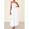 thumbnail image 3 of Vestido de invitada de boda PRETTYGARDEN Tube Top Maxi White XXL, 3 of 9