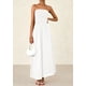 thumbnail image 3 of Vestido de invitada de boda PRETTYGARDEN Tube Top Maxi White XXL, 3 of 9