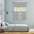 thumbnail image 5 of Blue Flowers Kitchen Curtains Sets for Windows 24 Inch Length, Retro Rustic Botanical Floral Leaves Vines Rod Pocket Window Treatments Tier Curtains and Valances Set for Bedroom/Bathroom, 5 of 8