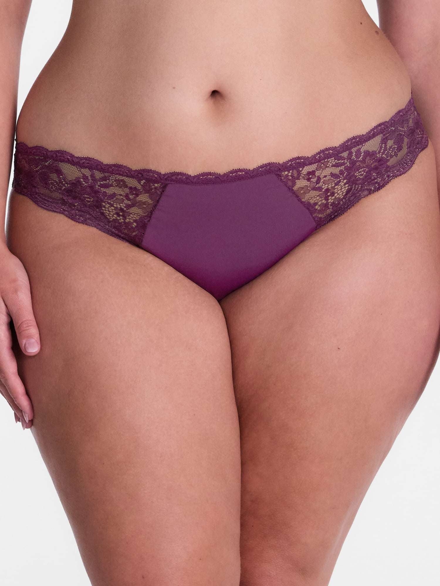 Joyspun Women's Microfiber and Lace Cheeky Panties, 3-pack, Sizes to 3XL